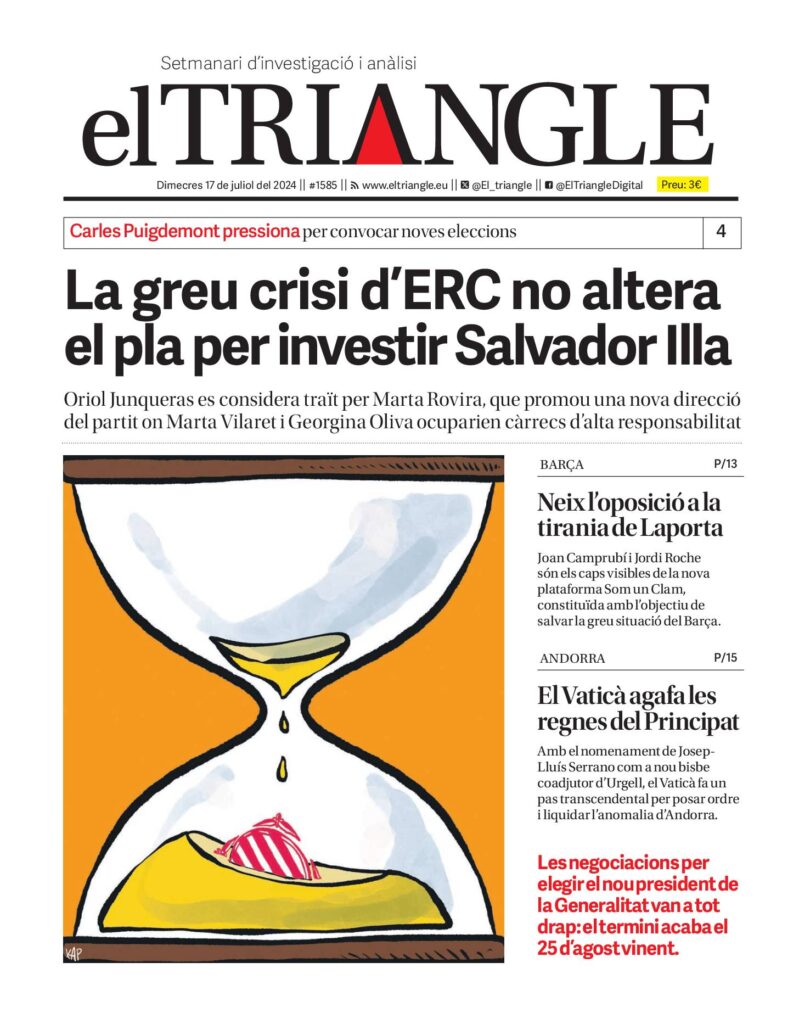 La greu crisi d’ERC no altera el pla per investir Salvador Illa