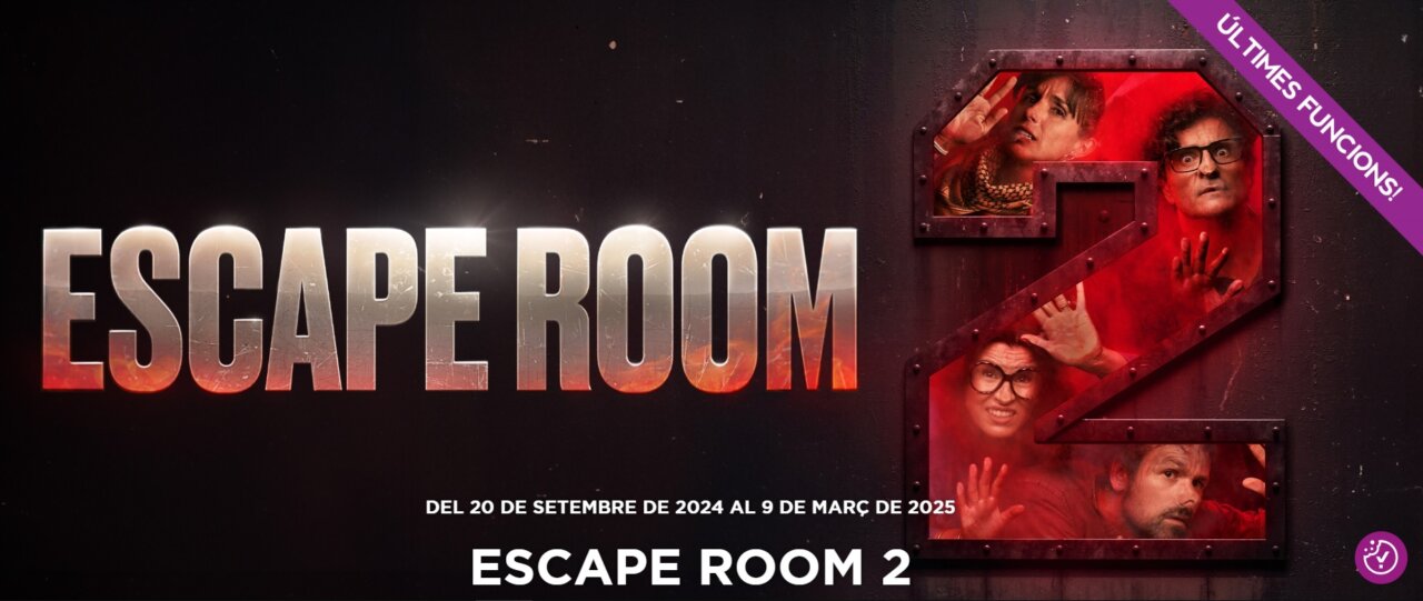 Cartell de l'obra Escape Room 2 al Teatre Condal