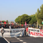 Marxa per Palestina a la Ronda Litoral de Barcelona (Maria Asmarat, ACN)