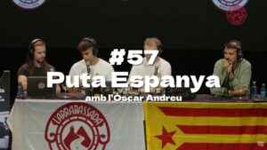 Òscar Andreu durant el podcast L'Arrabassada amb el títol Puta Espanya